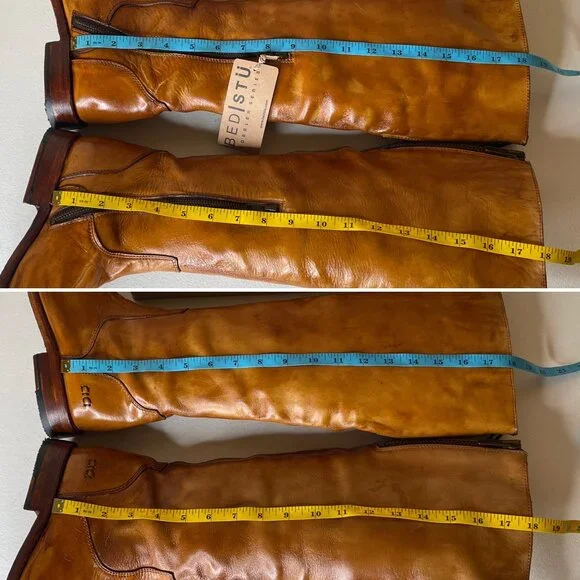 BED STU Tess Distressed Leather Riding Boots Size 8 - Picture 14 of 16